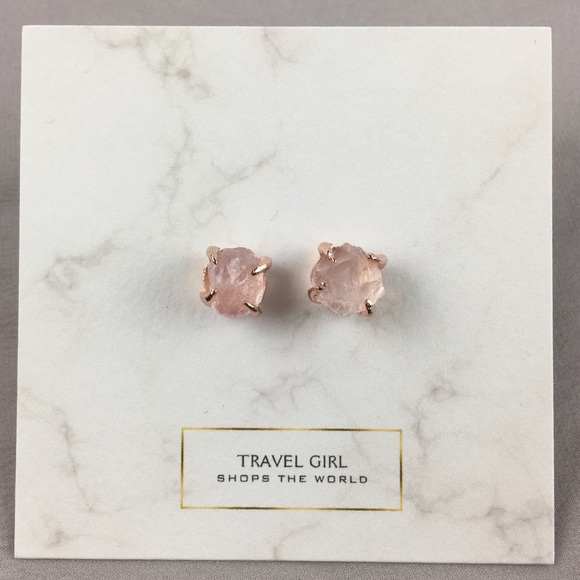 5 pairs left! Rose Quartz Earrings - Picture 2 of 6